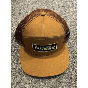 Honey Stinger Boco Gear Hat 3 Panel Cap Trucker SnapBack Adjustable Brown OSFM